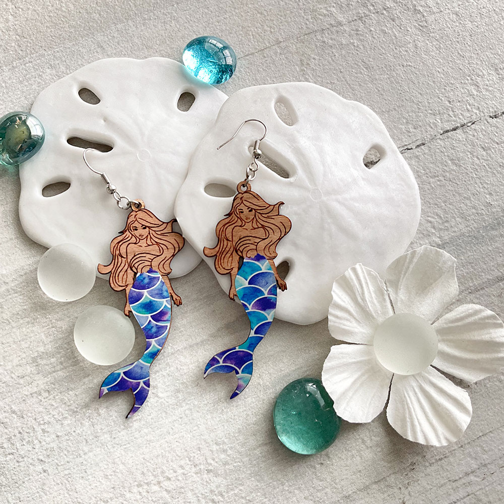Mermaid earrings product photo
