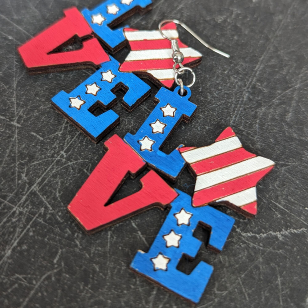 patriotic set of earrings