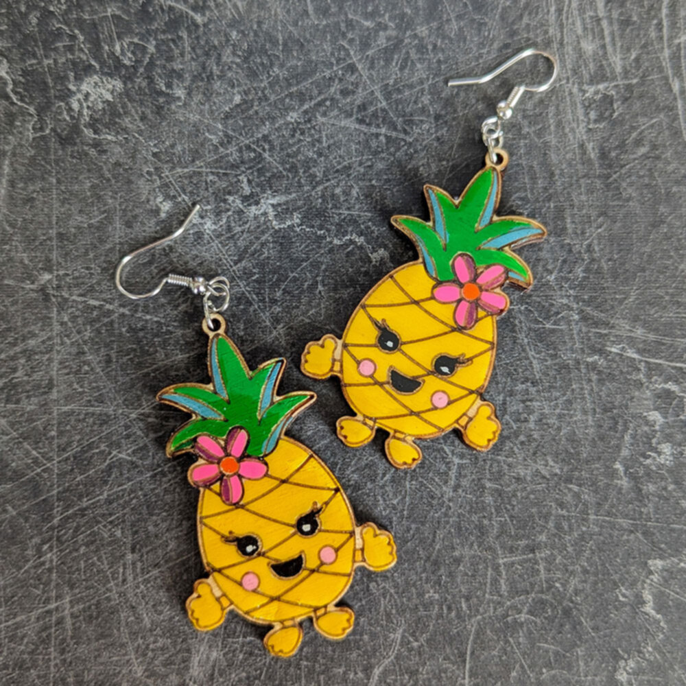 Summer pineapple earrings