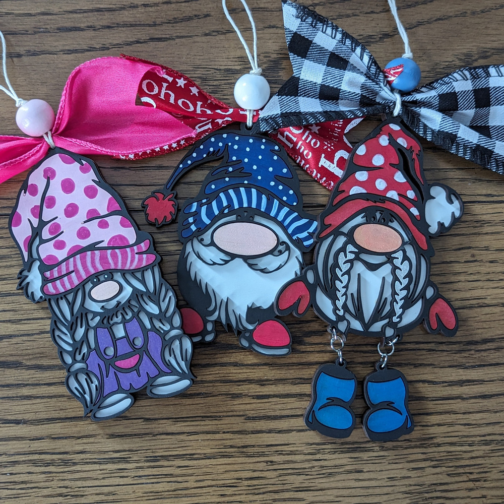 Three Gnome Ornaments