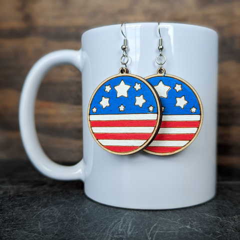 patriotic set of earrings