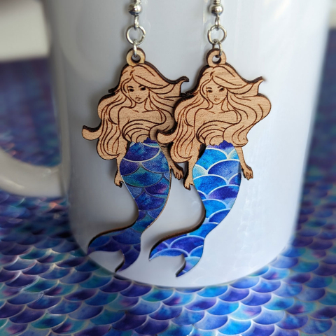 Mermaid earrings product photo