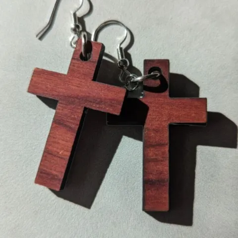 Cross shaped earrings