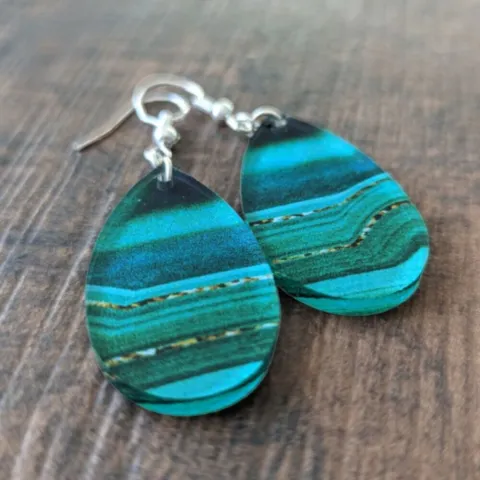 Jade drop earrings