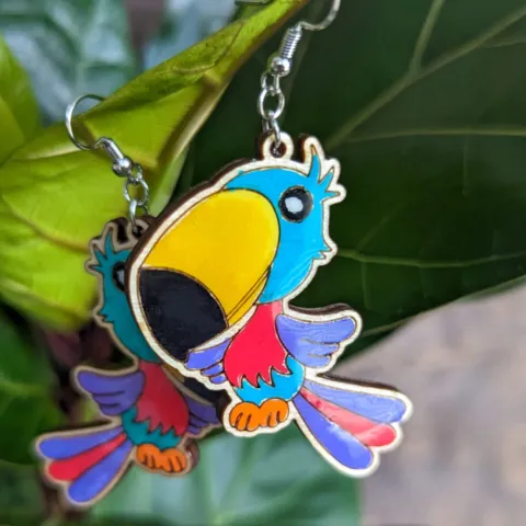 Parrot earrings