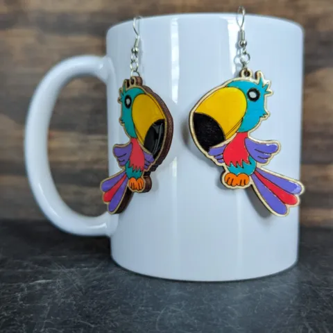 Parrot earrings