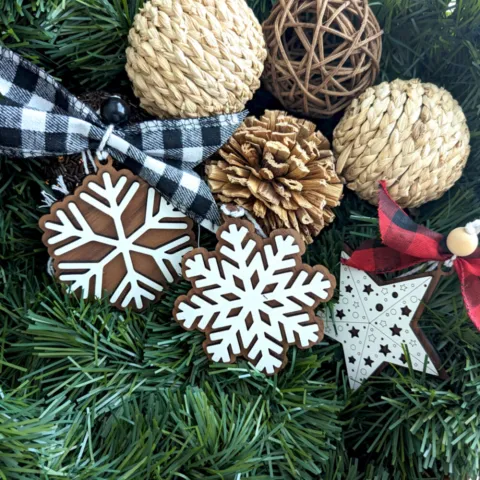 Snowflakes and Star Ornaments