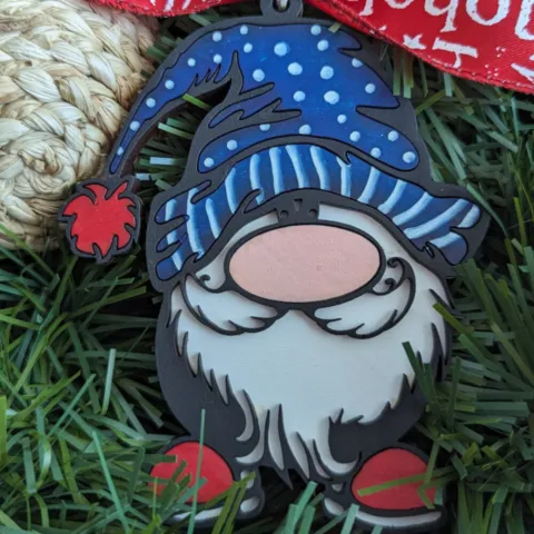 A Blue Gnome Ornament