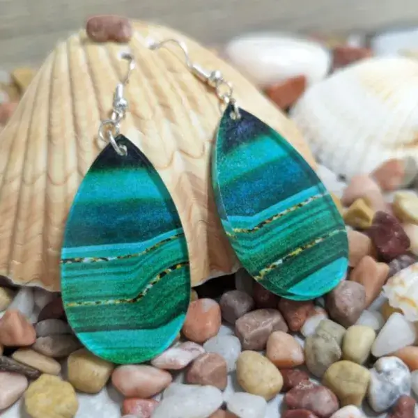 Jade drop earrings