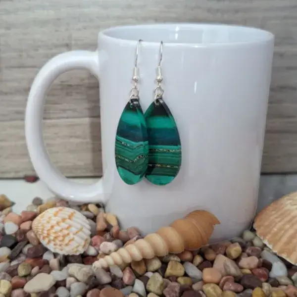 Jade drop earrings