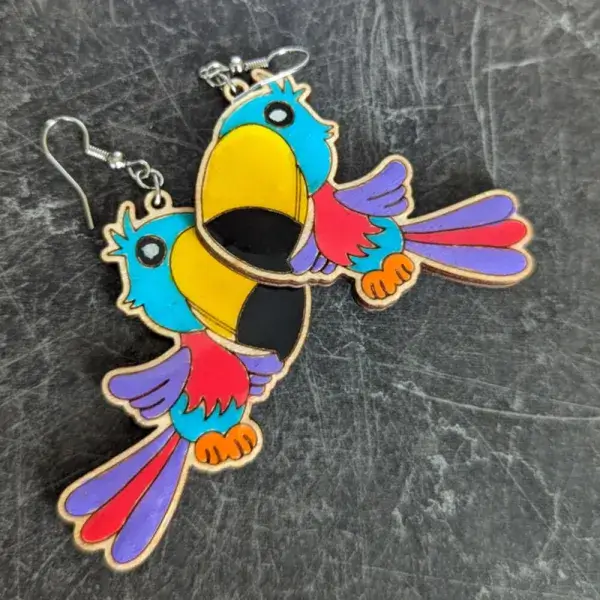 Parrot earrings
