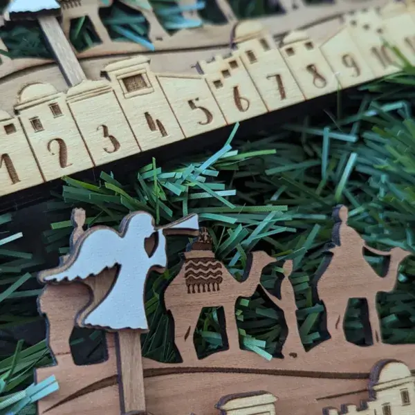 A closeup of our Nativity Calendar